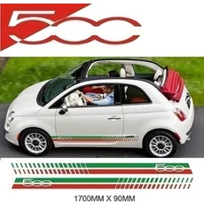 Fiat 500 polep auta-talianska trikolora