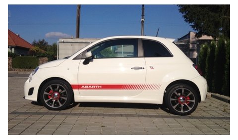 Fiat 500 úprava ABARTH white