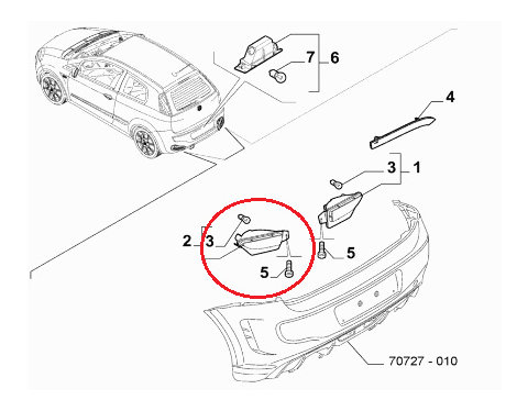 Svetlo do zadného nárazníka Abarth-51775346